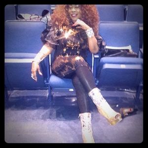 Gold boots